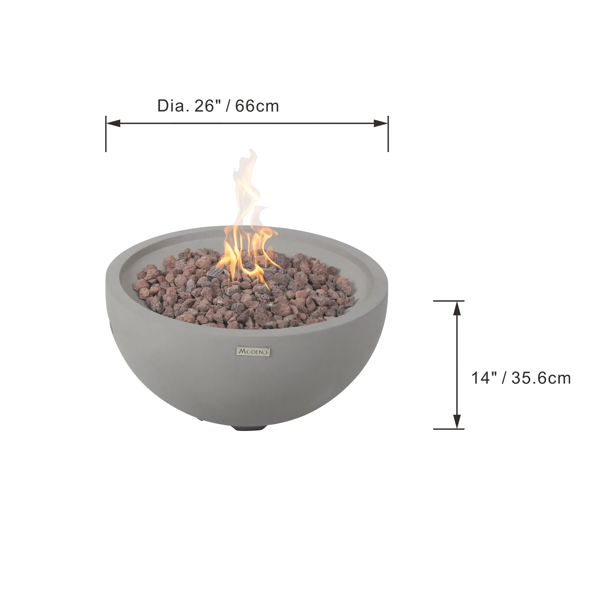 Nantucket Concrete Fire Bowl - Modeno (OFG116)
