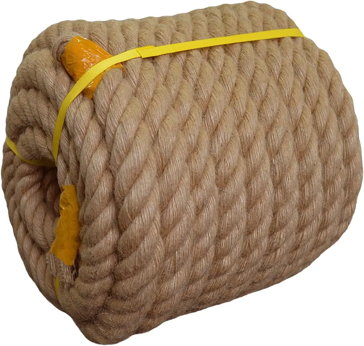 Natural Jute Hemp Rope (1.5 Inch x 150 Feet) Thick Manila Rope for Docks, Nautical, Railings, Hanging Swing, Decorating