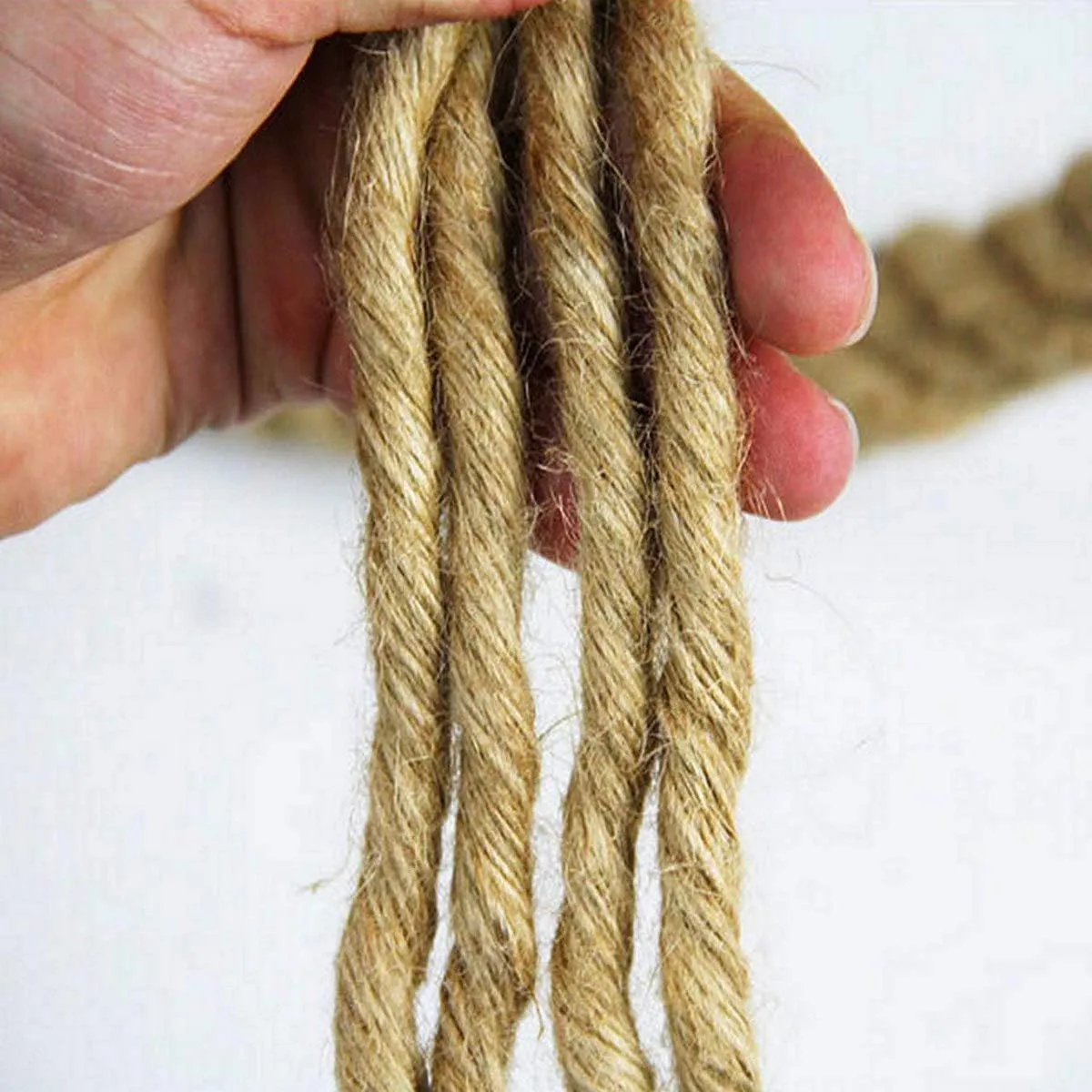 Natural Jute Hemp Rope (1.5 Inch x 150 Feet) Thick Manila Rope for Docks, Nautical, Railings, Hanging Swing, Decorating