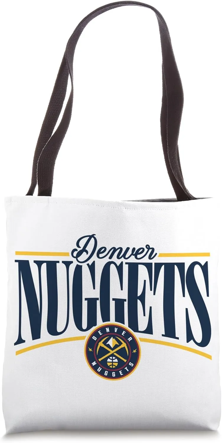 NBA - Denver Nuggets Logo Arch Navy Gold And White Tote Bag
