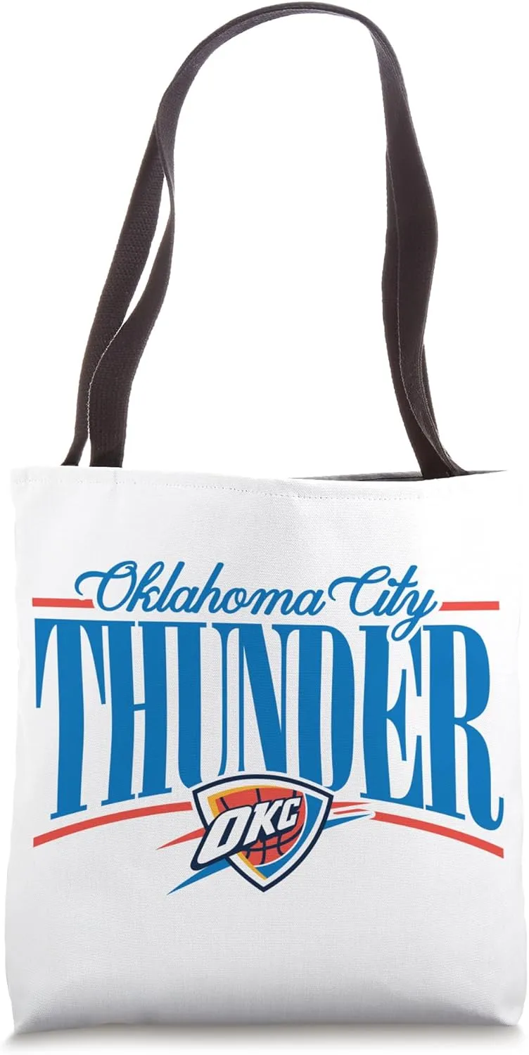 NBA - Oklahoma City Thunder Logo Arch OKC Blue And Sunset Tote Bag