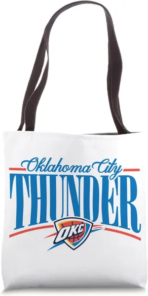 NBA - Oklahoma City Thunder Logo Arch OKC Blue And Sunset Tote Bag
