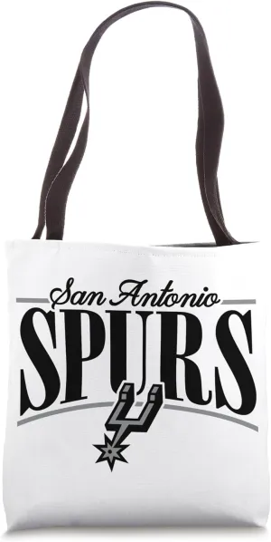 NBA - San Antonio Spurs Logo Arch Black And Gray Tote Bag