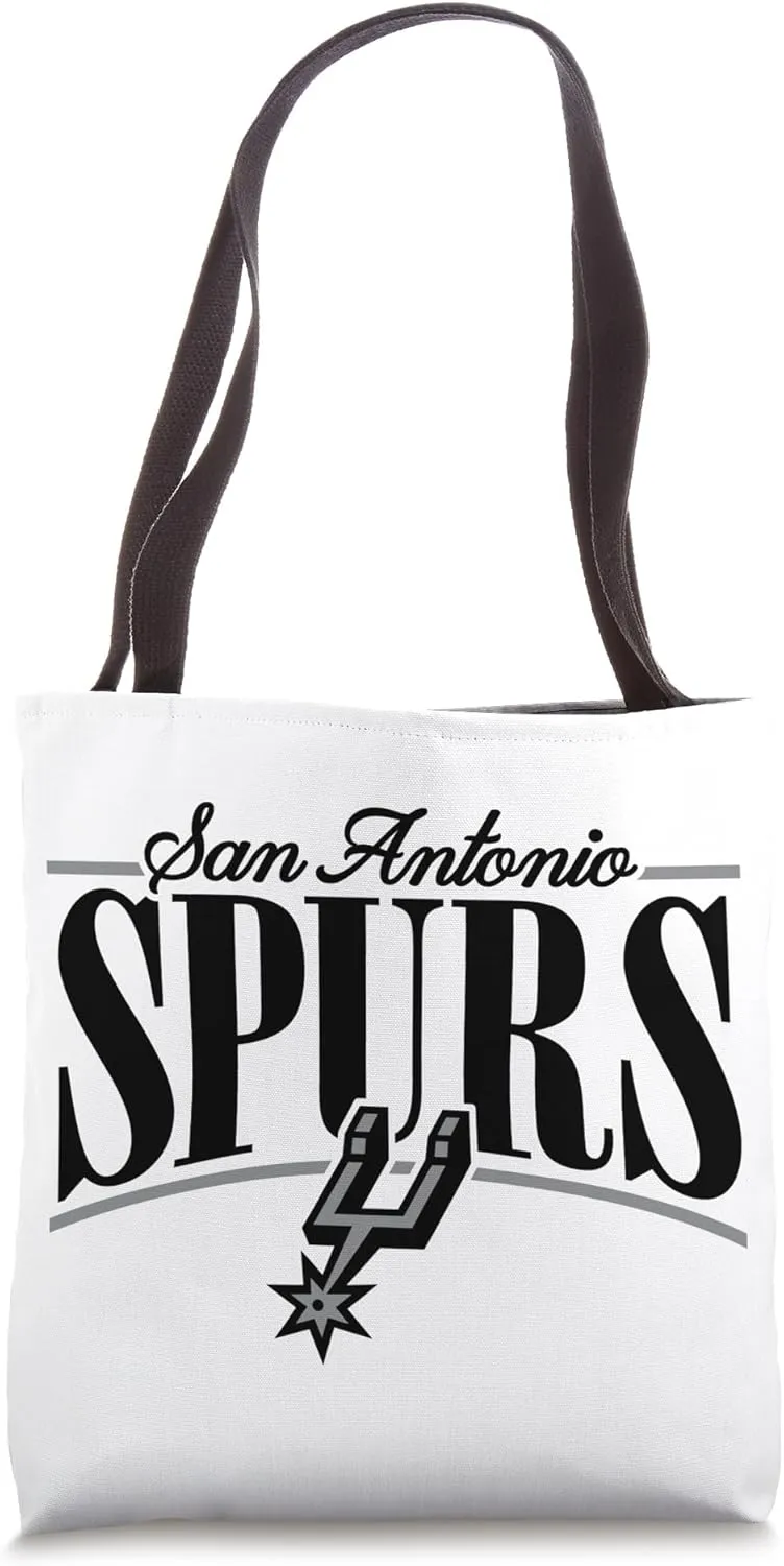 NBA - San Antonio Spurs Logo Arch Black And Gray Tote Bag