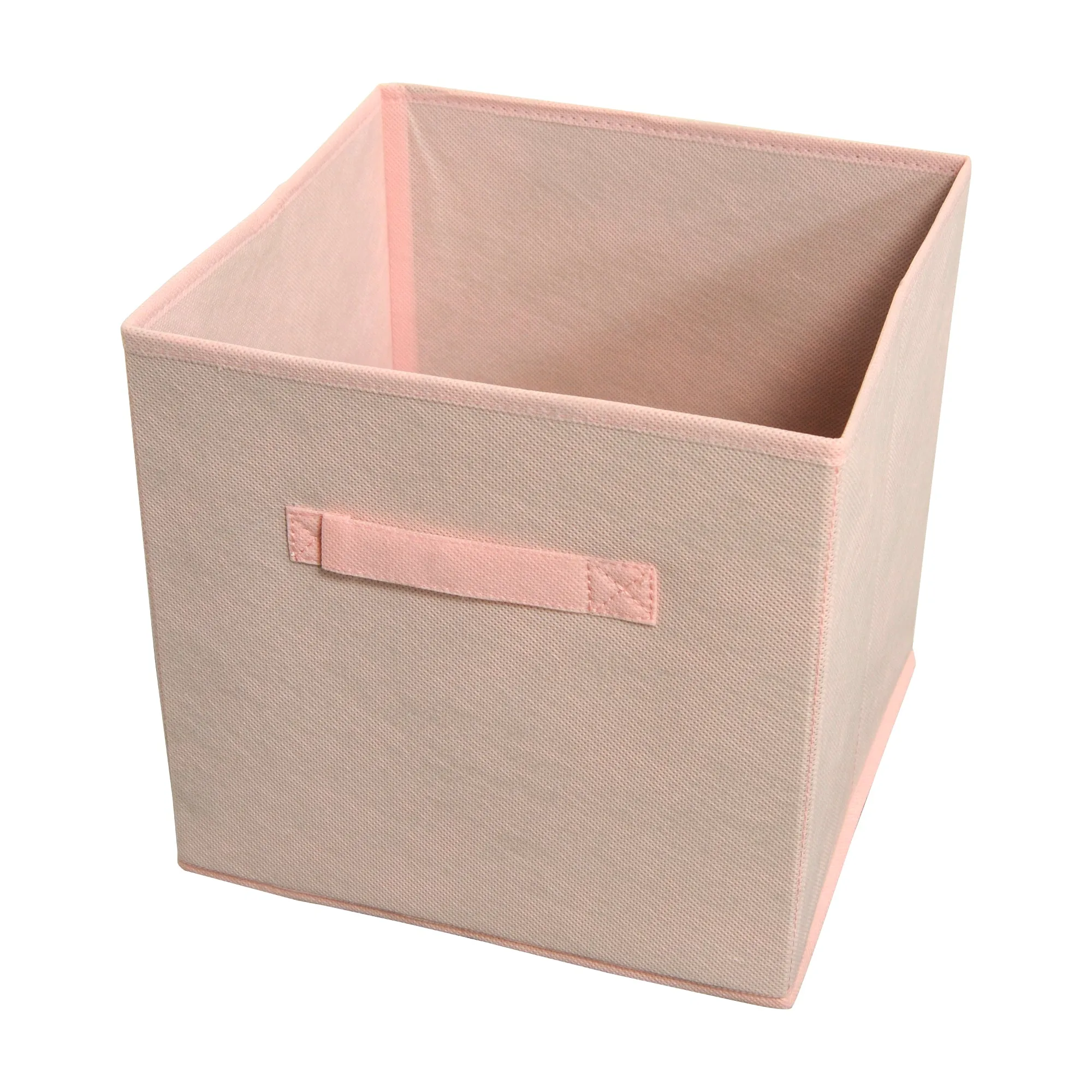 Neat Household Storage Bins - 4 Pack for Cube Shelf Organization, Mesh Fabric and Non-Woven Durability, Collapsible Design - Rose Quartz