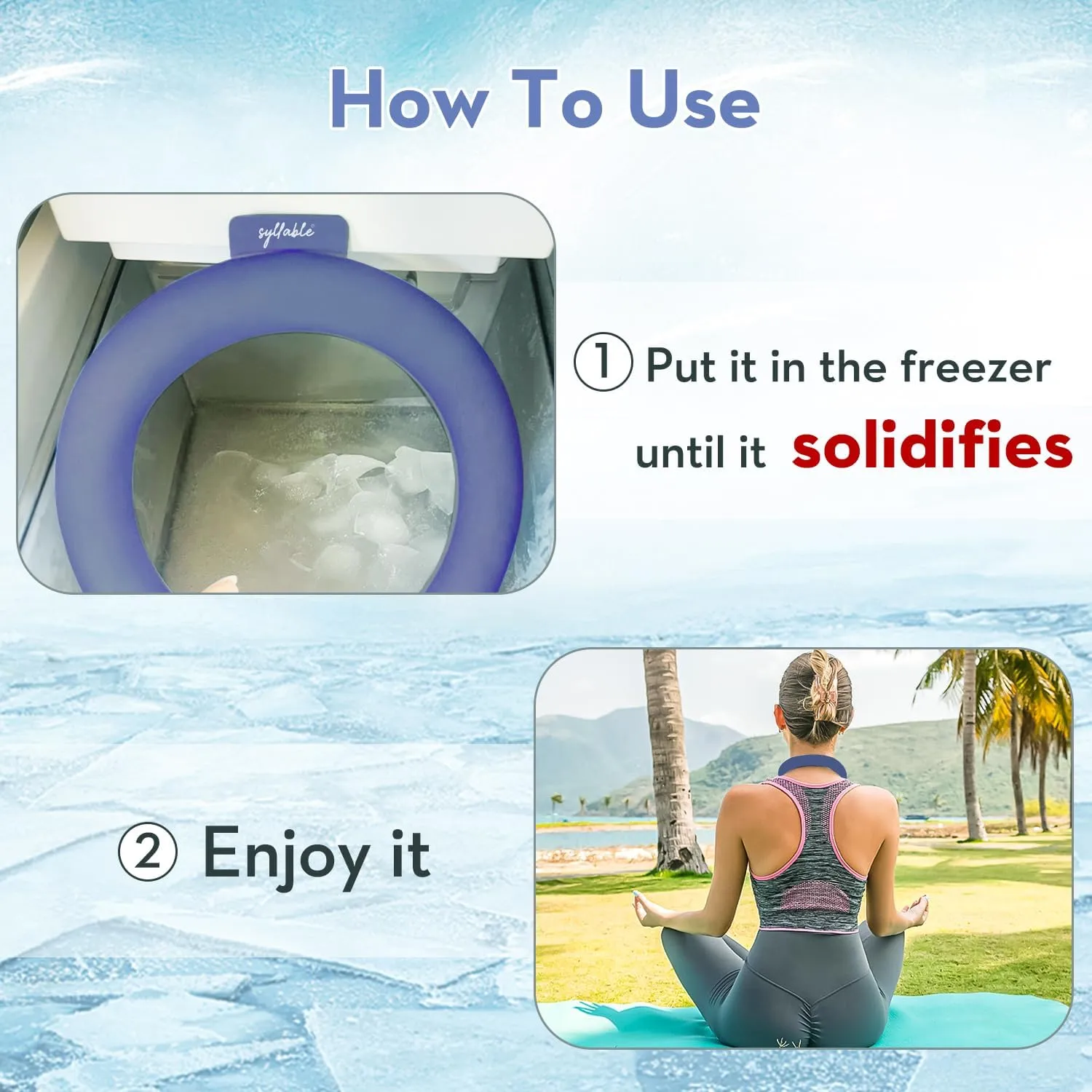 Neck CoolingTube with Insulated Bag, Reusable Neck Coolers Wearable Body Cooling Products for Hot Weather in Summer