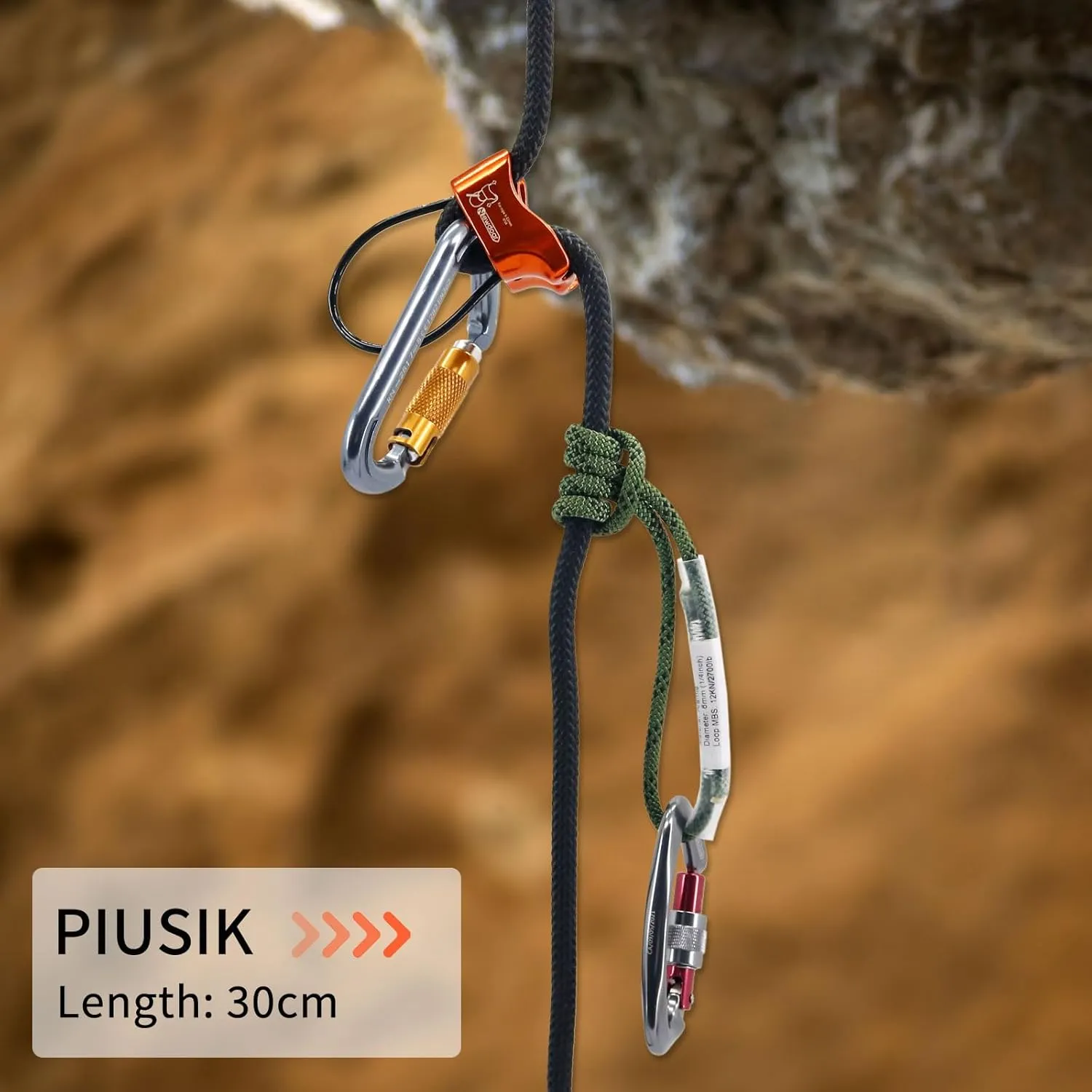 NewDoar 6mm (1/4") Prusik Cord Pre-Sewn 12KN/2700lb Aramid Auto Block Cord High Strength Prusik Arborist Rope for Outdoor Climbing Arborist Rescue Mountaineering-120cm/48''/3pcs