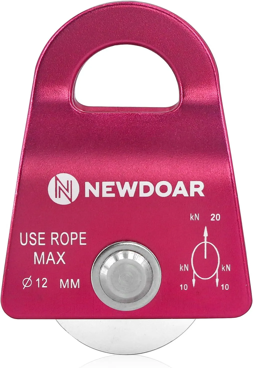 NewDoar Micro Mobile Single Pulley,20kN(4500 lb) Max Rope 1/2in for Rigging Arborist Climbing Rescue,CE Certified