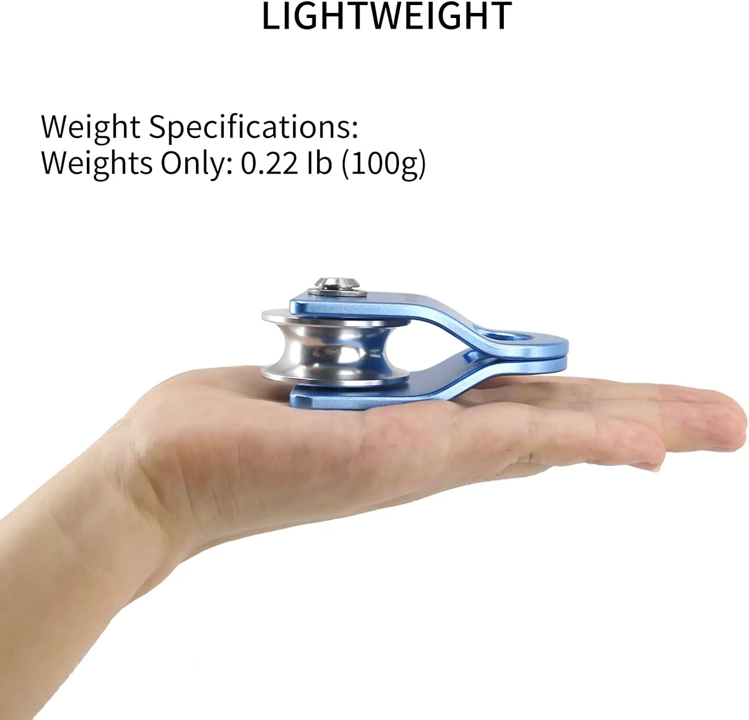 NewDoar Micro Mobile Single Pulley,20kN(4500 lb) Max Rope 1/2in for Rigging Arborist Climbing Rescue,CE Certified