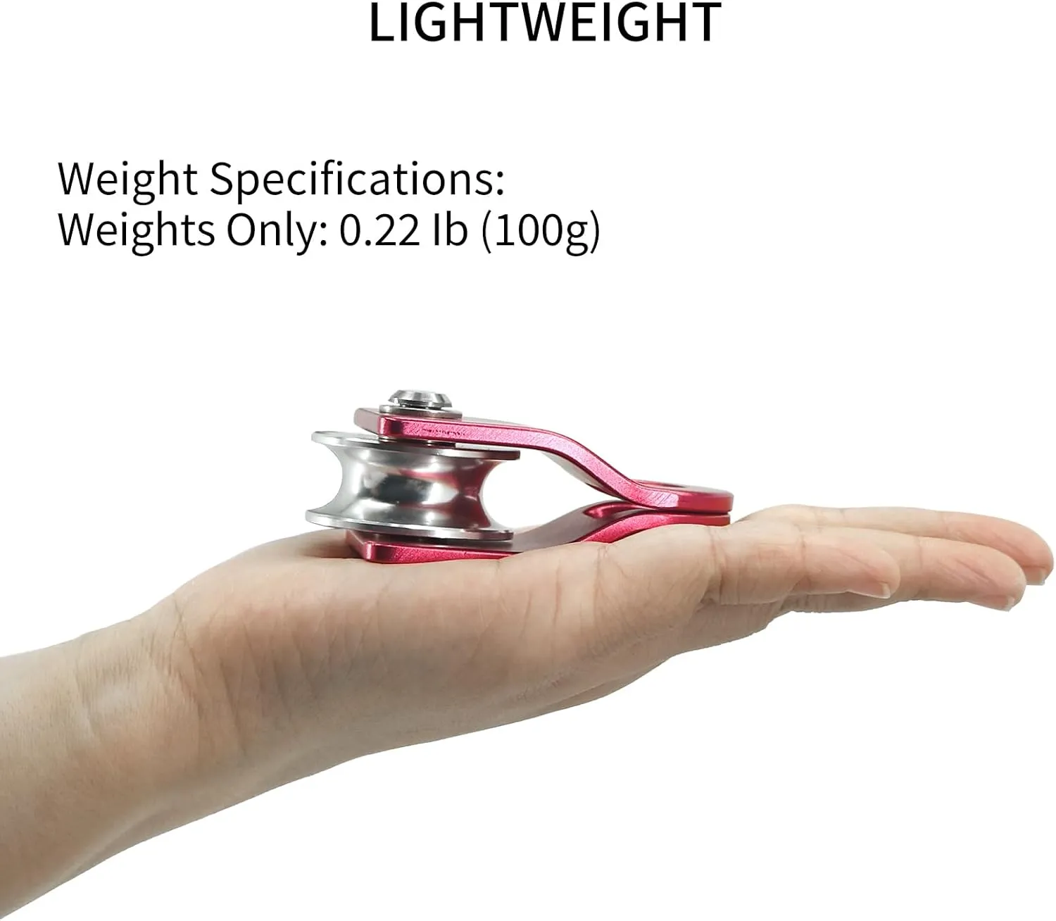 NewDoar Micro Mobile Single Pulley,20kN(4500 lb) Max Rope 1/2in for Rigging Arborist Climbing Rescue,CE Certified