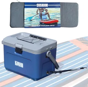 Niphean 4-Layer Insulated Paddle Board Cooler Box - 60 Hours Ice Retention, Convertible Seat on Paddle Board with D-Ring, 15-Liter Rigid Kayak Cooler for Camping, Beach, Kayaking