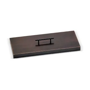 Oil Rubbed Bronze Stainless Steel Rectangular Fire Pit Covers