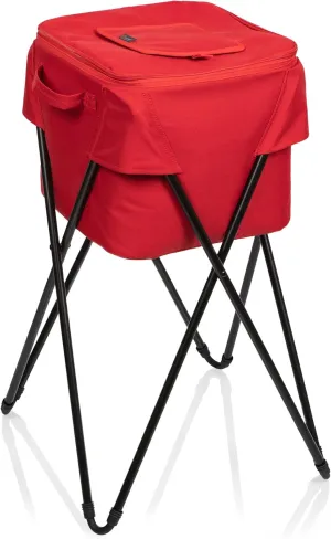ONIVA - a Picnic Time brand Camping Party Cooler with Stand, Standing Ice Cooler Bag, Leakproof Tub Cooler Stand with Travel Bag