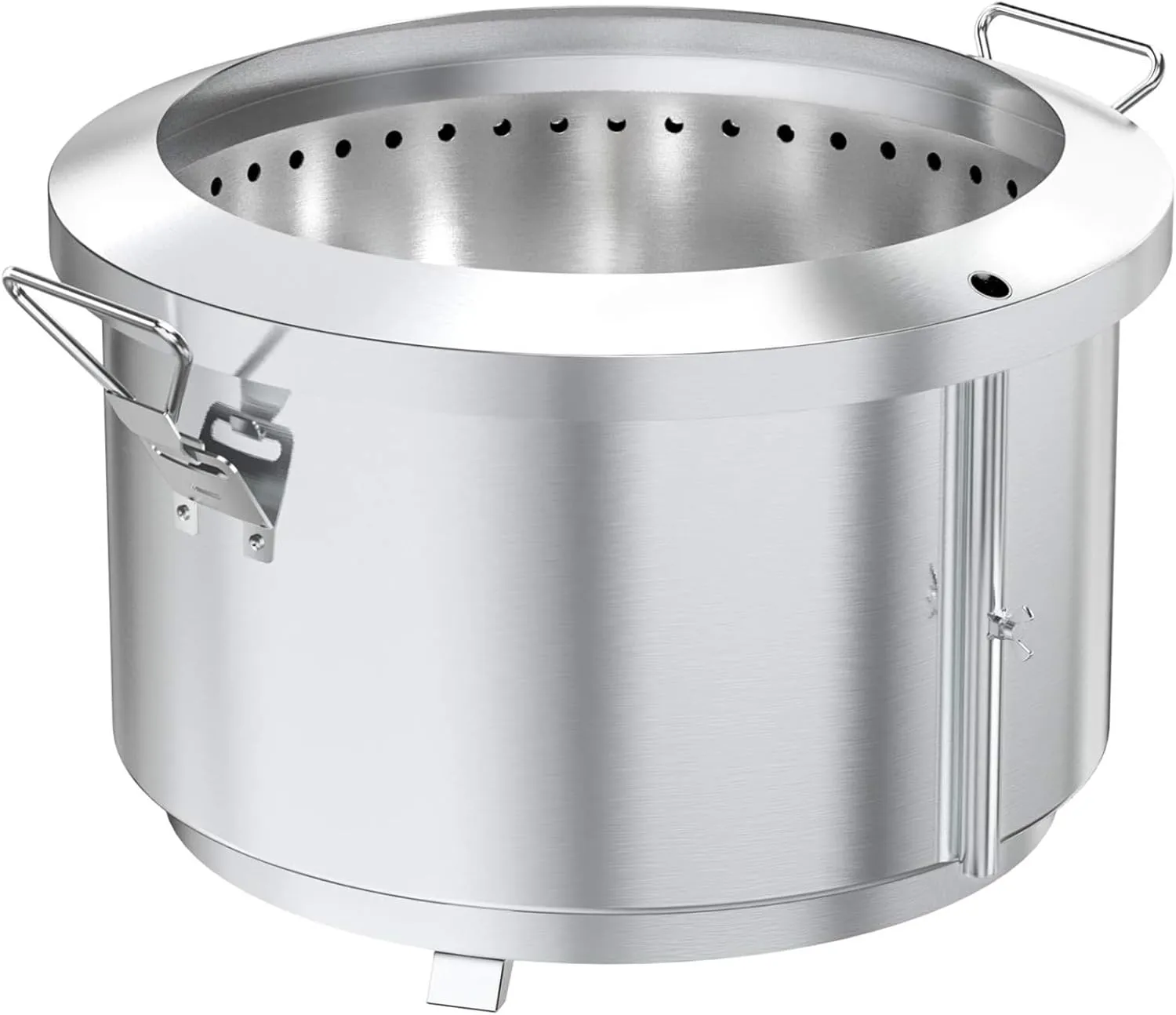 Onlyfire 24 Inch Outdoor Smokeless Fire Pit Stainless Steel Fire Bowl, Portable Wood Burning Stove with Detachable Handles for Backyard Camping