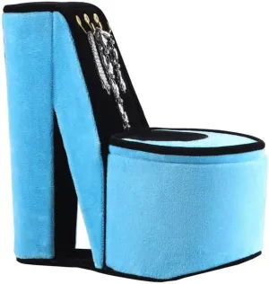 Organizer 9" Tall Turquoise Velvet Display Jewelry Box with Hooks High Heel Shoe Design Suitable for Rings and Earrings