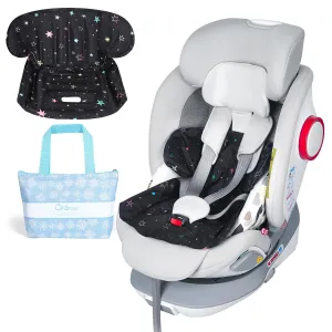 Orzbow Gel Car Seat Cooler Pad for Babies, Car Seat Cooling Pad with Waterproof Liner for Potty Training, Toddler Stroller Cooling Mat, Includes Thermal Travel Bag, Keep Baby Cool in Summer, Black