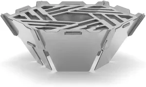 Outdoor Camping Stoves Rack Portable Stainless Steel Furnace Frame Windshield Multifunctional Picnic BBQ Cooking Accessory Fire Burn Pit Stand Wind Screen