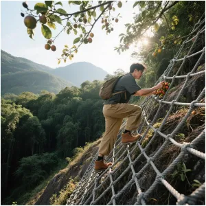Outdoor Climbing Net Cargo Net for Kids and Adult Playground Safety Net Heavy Duty Rope Ladder Tree House Balcony Banister Stair Protection Fence Decor Mesh Nets,6.6x13.1ft