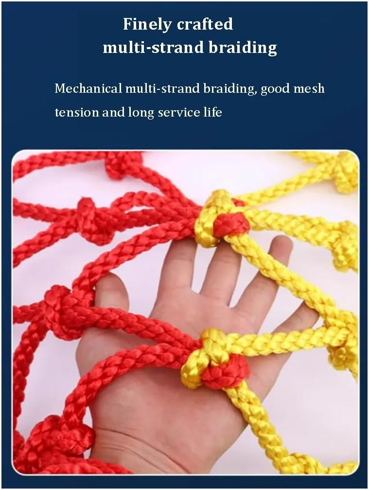 Outdoor Climbing Net for Kids and Adult,Climbing Net for Swing Set, Heavy Duty Rope Outdoor Cargo Webbing Net,Military Climbing Cargo Net(8mm-8cm,2X4m/6.6X13.12ft)