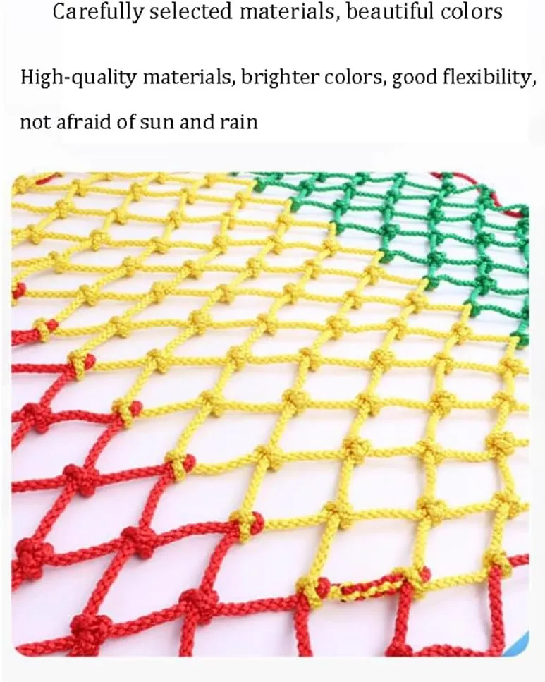 Outdoor Climbing Net for Kids and Adult,Climbing Net for Swing Set, Heavy Duty Rope Outdoor Cargo Webbing Net,Military Climbing Cargo Net(8mm-8cm,2X4m/6.6X13.12ft)
