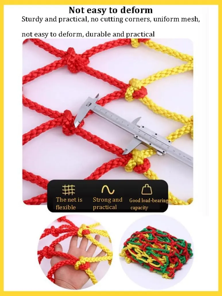 Outdoor Climbing Net for Kids and Adult,Climbing Net for Swing Set, Heavy Duty Rope Outdoor Cargo Webbing Net,Military Climbing Cargo Net(8mm-8cm,2X4m/6.6X13.12ft)