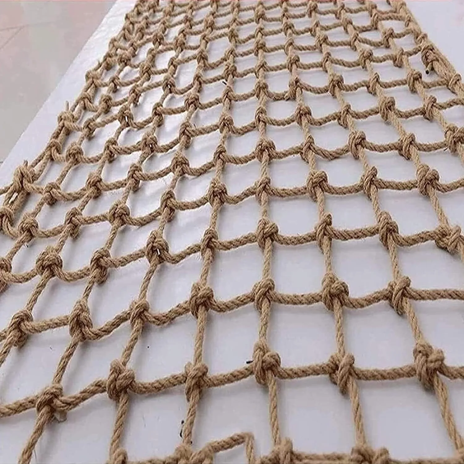 Outdoor Climbing Netting, Hemp Rope Ladder Netting for Backyard Training Equipment, Hemp Rope Netting Decoration (Size : 2 * 3m(6.6 * 9.9ft))