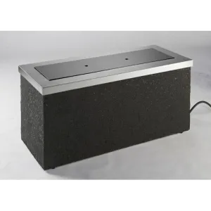 Outdoor Great Room Key Largo Fire Pit with Stainless Steel Top and Grey Base Multibox Kit