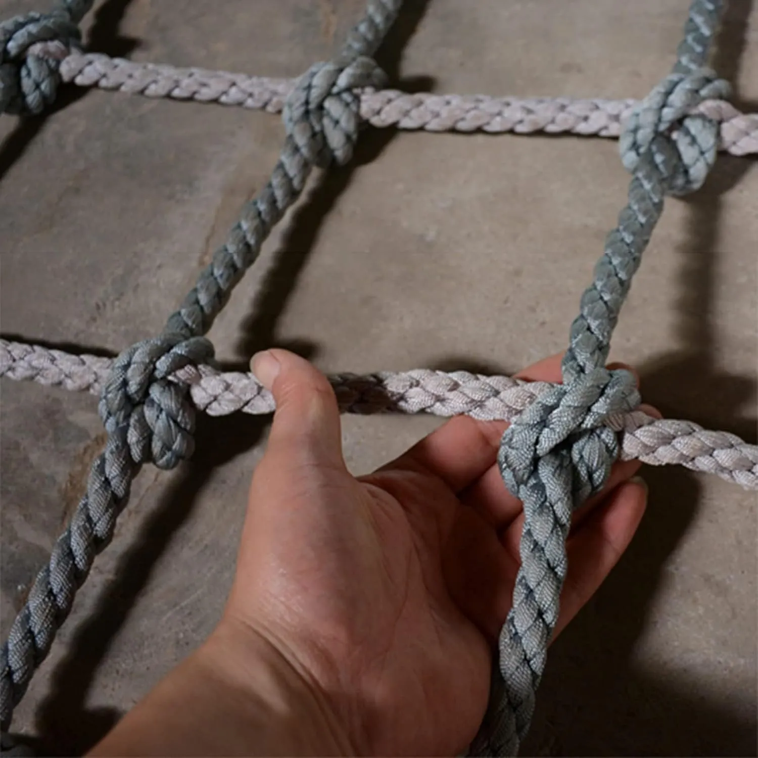 Outdoor Indoor Climbing Net, Safety Nets Hemp Rope Net Cargo Rope, Playground Climbing Net, Cargo Trailer Netting Indoor Decoration(Size:3 * 4m(10 * 13ft))
