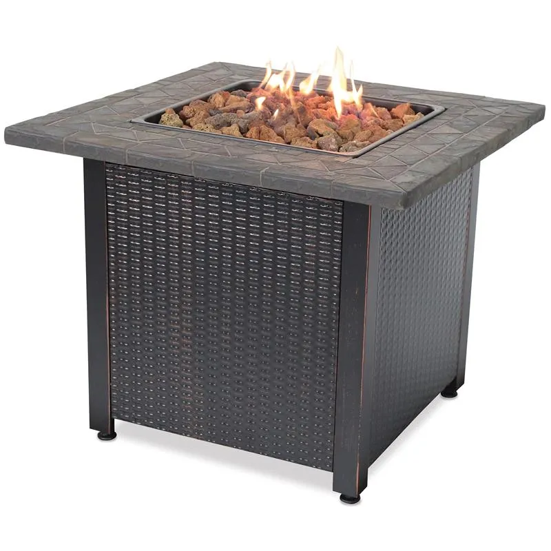 Outdoor Propane Gas Slate Firepit Table GAD1429SP