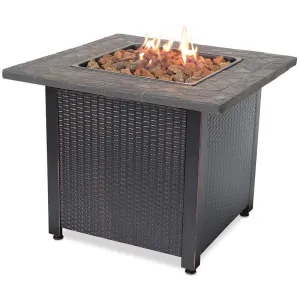 Outdoor Propane Gas Slate Firepit Table GAD1429SP