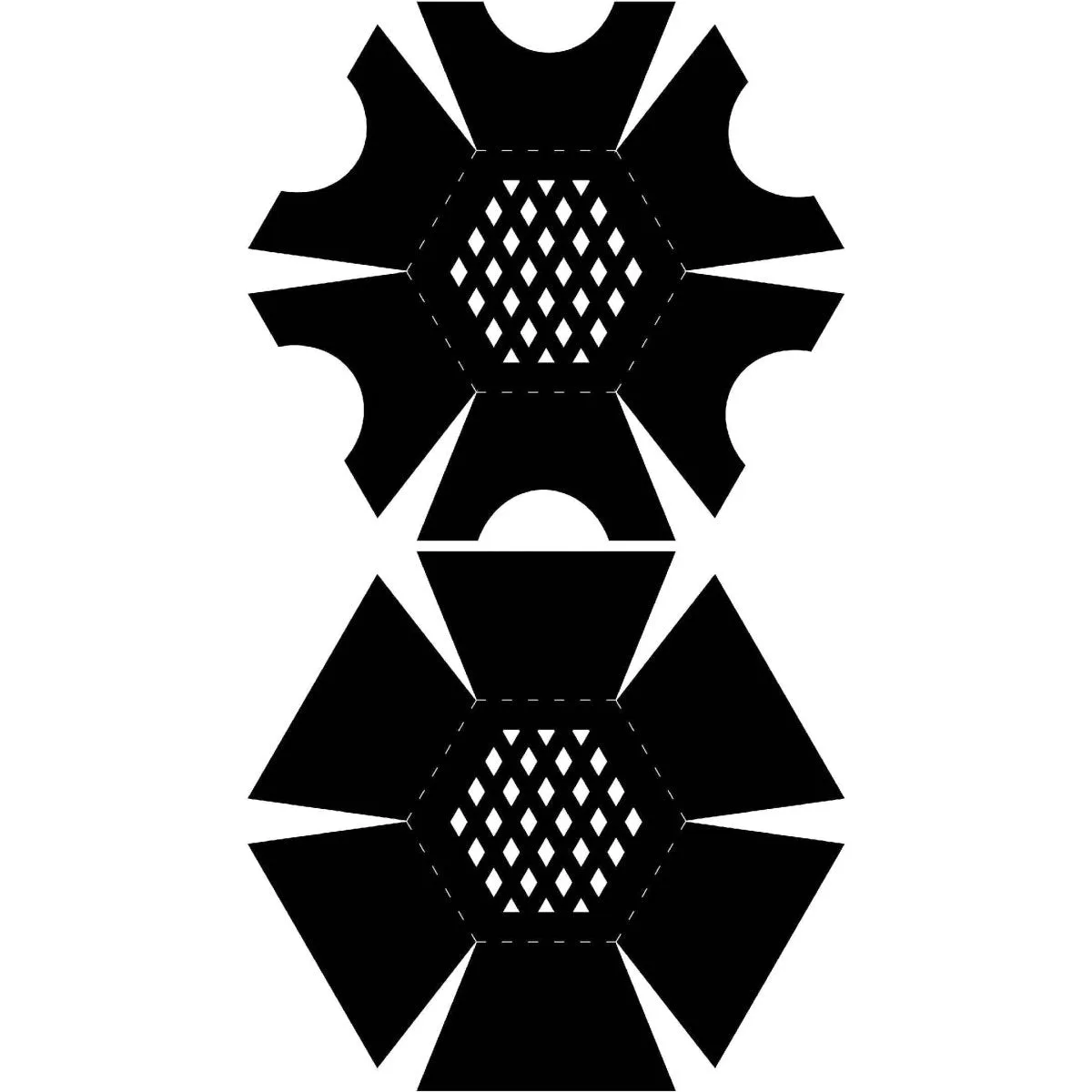 Outdoor Space Hexagon Fire Pit DXF for CNC | Plain Design