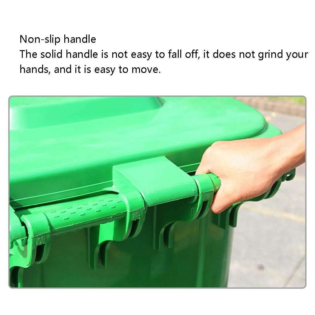 Outdoor Waste Bins Trash Can with Lid Garbage Bin with Wheeled Large 100/120/240 Litre Patio Garden Perfect for Home Kitchen OfficeCommercial Garbage can (Green 120l)