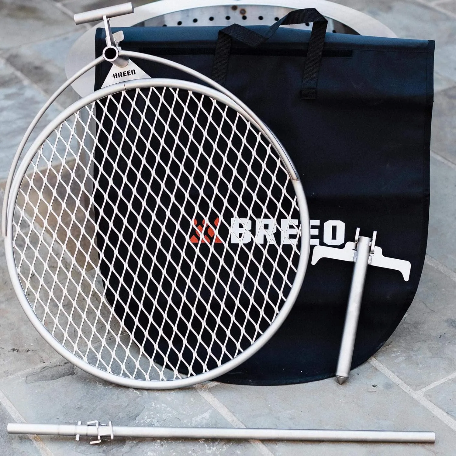 Outpost Grill 24 - Standalone Campfire Grate - Breeo X Series Accessory - Stainless Steel, Durable, USA Made - Campfire Grill Grate - Camping Cooking Rack - Grilling Gift for Dad - Gifts for Dad