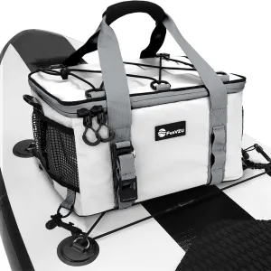 Paddle Board Cooler, Waterproof SUP Cooler Bag with TPU Zipper, Durable PVC Material, 26L Capacity Fits 42 Cans, Paddle Board Accessories for Stand-Up Paddleboard, Beach, Camping, Kayaking