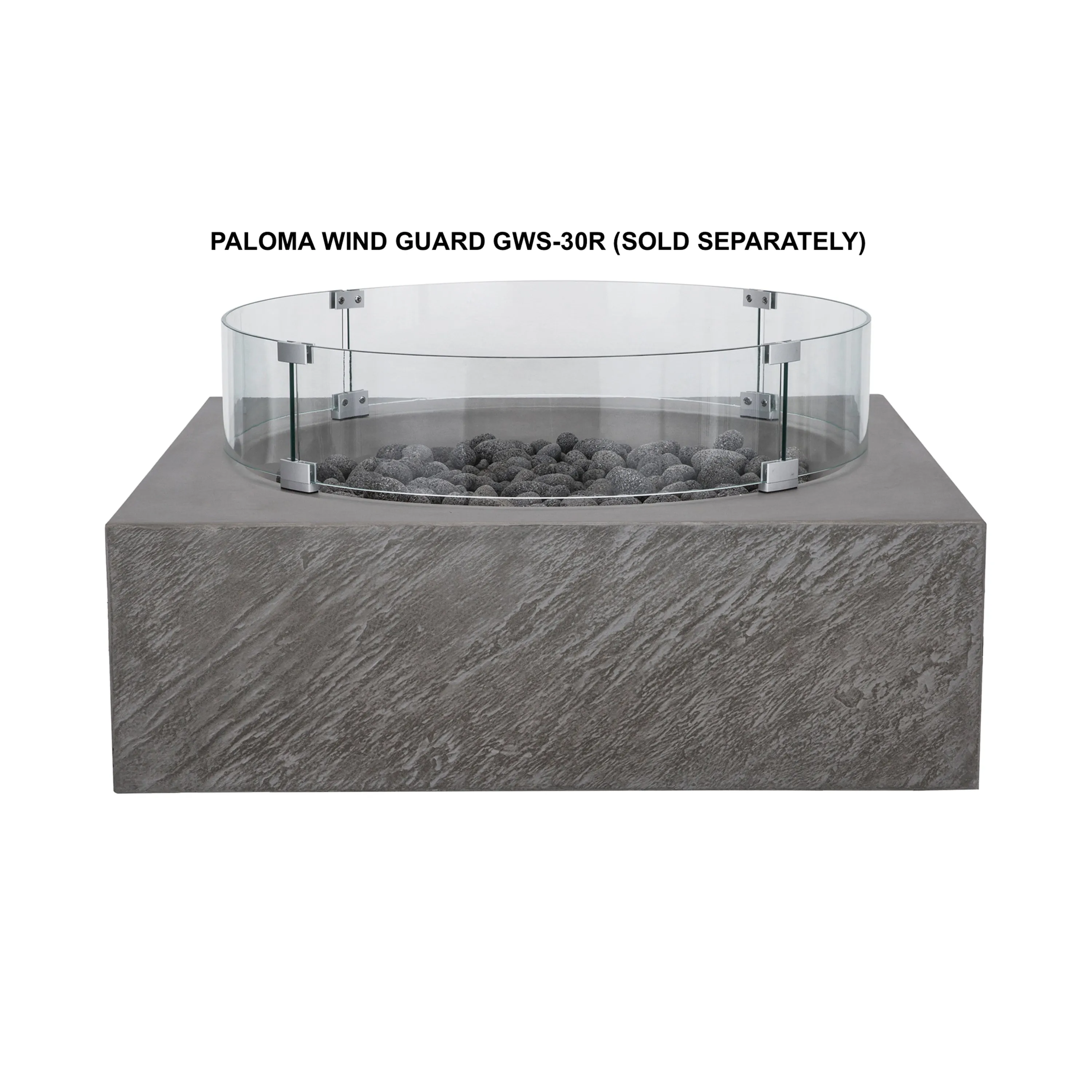 Paloma Concrete Fire Table - Square 36" x 36"