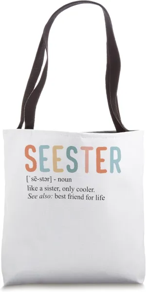 Pastel Sibling Sister Best Friend Seester Tote Bag