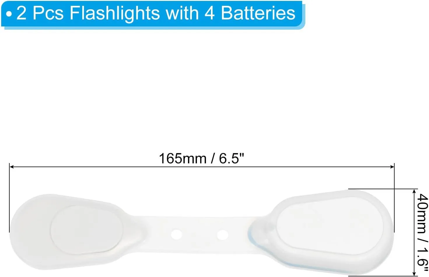 PATIKIL LED Flashlight, 2 Pack Silicone Night Shift Hands Free Clip-on Flashlights Night Safety Running Light for Running, Walking, Sports, Outdoor Emergency, Blue