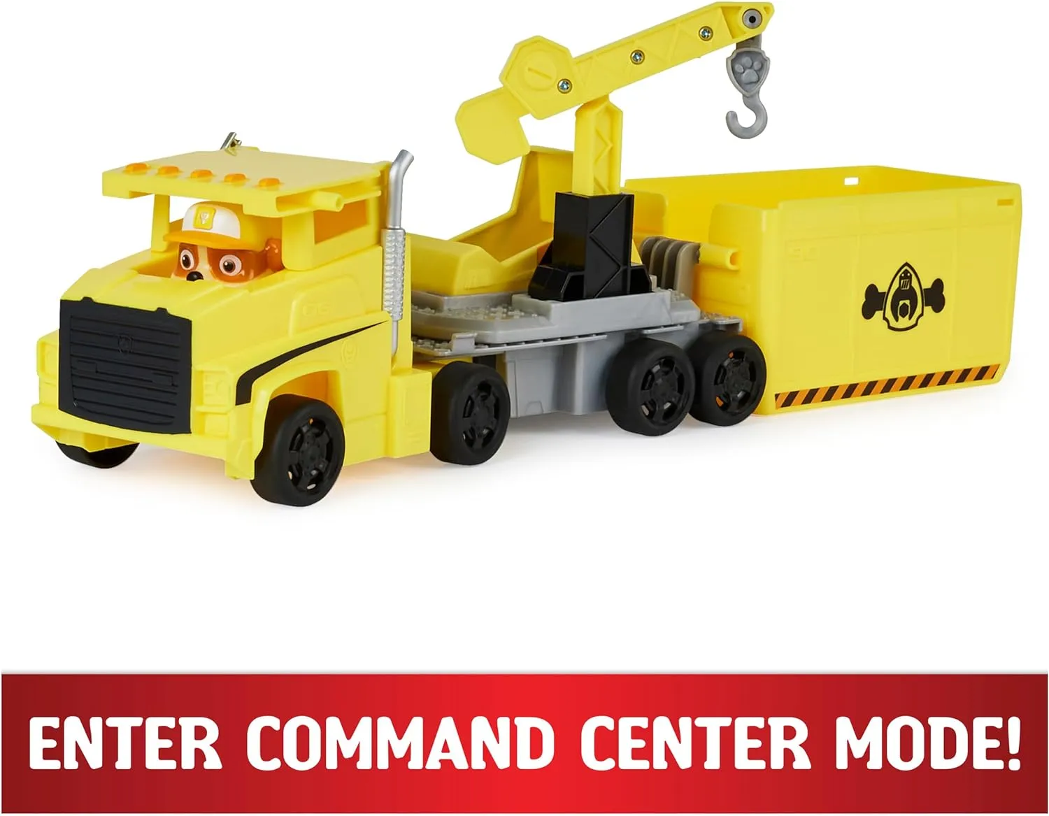 Paw Patrol, Big Truck Pup’s Rubble Transforming Toy Trucks with Collectible Action Figure, Kids Toys for Ages 3 and up