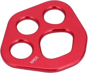Paw Rigging Plate 4 Holes Climbing Descender Plate Rock Climbing Multi Anchor Point Gear Weight Bearing Uniform Force Climbing Gear for Outdoor