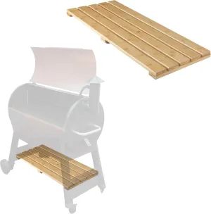Pellet Grill Storage Shelf - Compatible with Traeger Pro 22 and Traeger Pro 575 Accessories - Real Wood Bamboo Slat Shelf for Smoker Pellet Storage Grill Bin Accessories