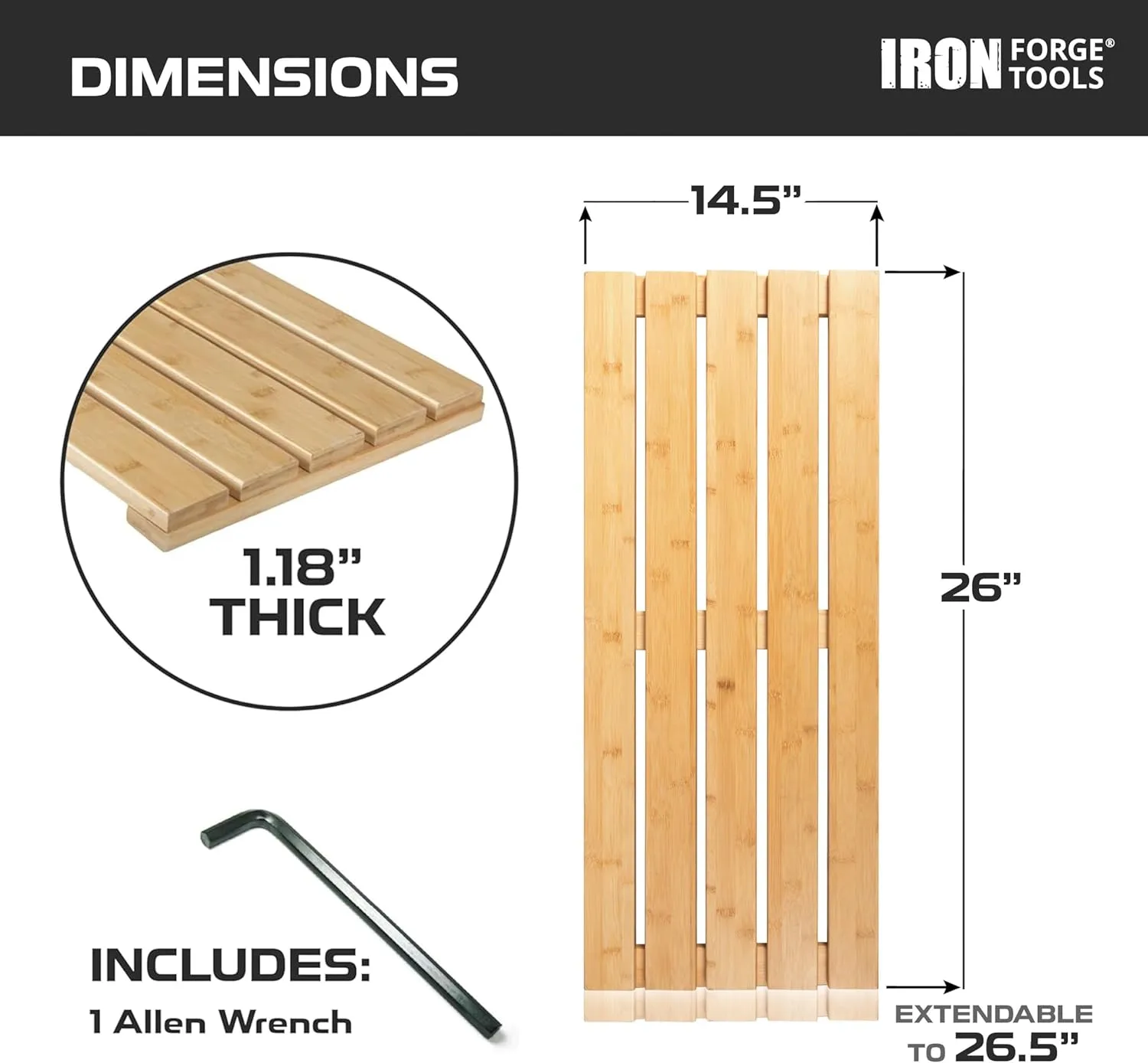 Pellet Grill Storage Shelf - Compatible with Traeger Pro 22 and Traeger Pro 575 Accessories - Real Wood Bamboo Slat Shelf for Smoker Pellet Storage Grill Bin Accessories