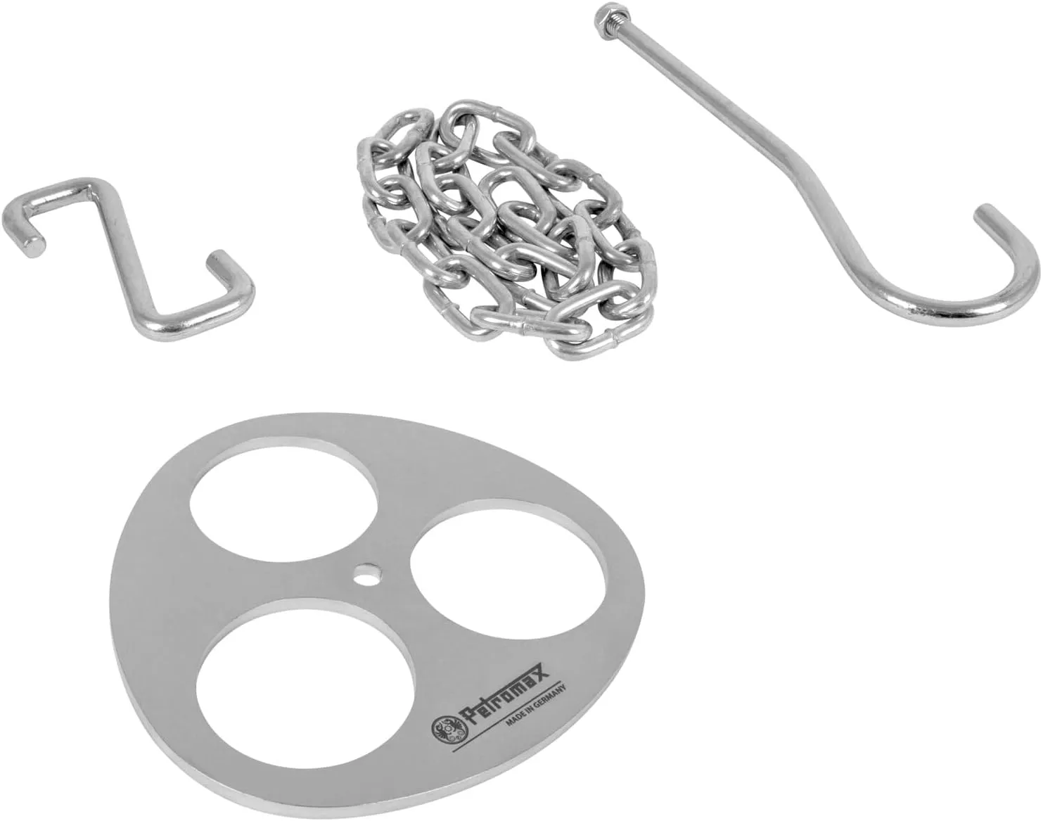 Petromax Camping Tripod Lashing Set with Hooks and Chain, Steel for Outdoor Dutch Oven Cooking or to Build Shelter