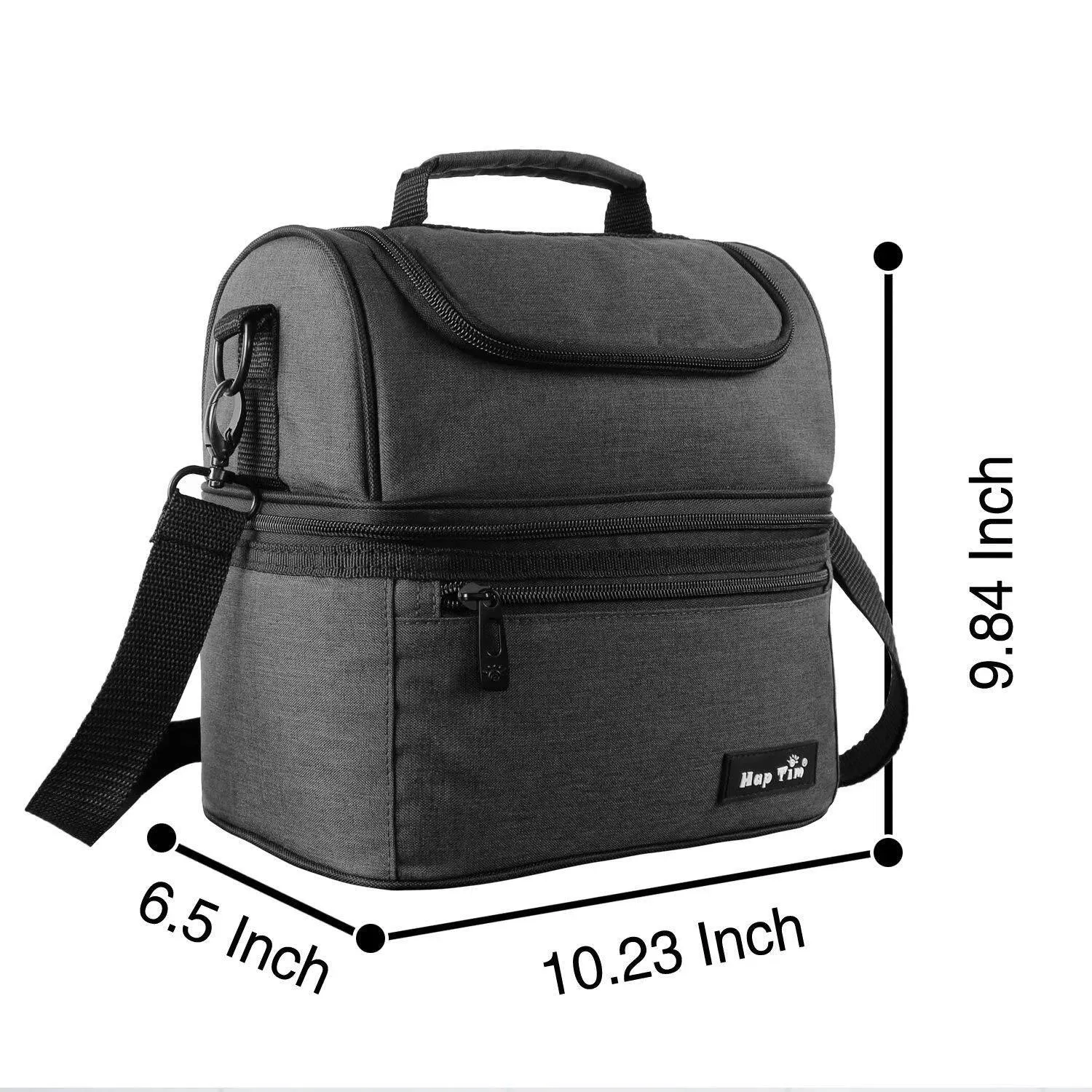 Pigwiggy Insulated Lunch Bag Dark Gray