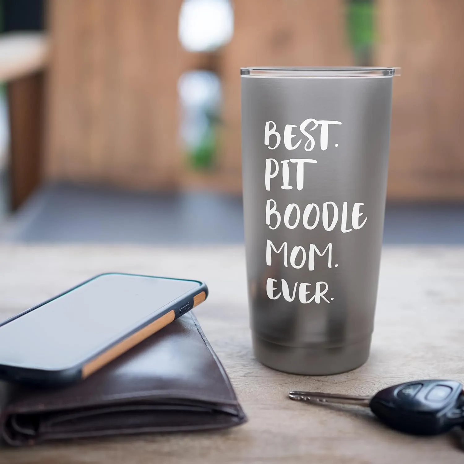 Pit Boodles Pitbull Poodle Best Pit Boodle Mom Ever Stainless Steel Insulated Tumbler