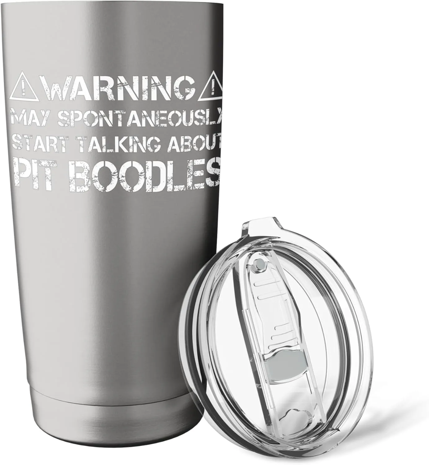 Pitbull Poodles Warning May Start Talking About Pit Boodles Stainless Steel Insulated Tumbler