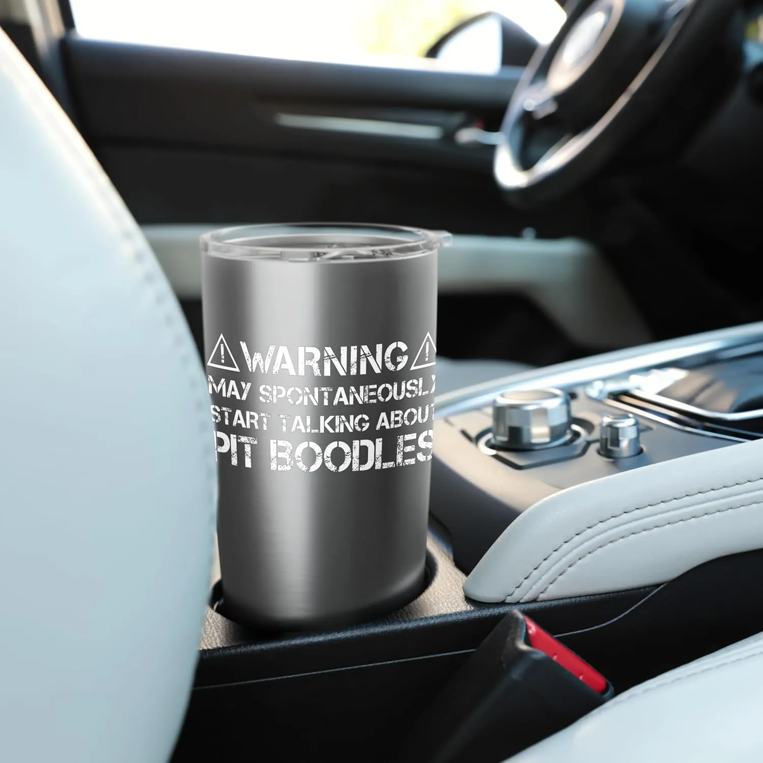 Pitbull Poodles Warning May Start Talking About Pit Boodles Stainless Steel Insulated Tumbler