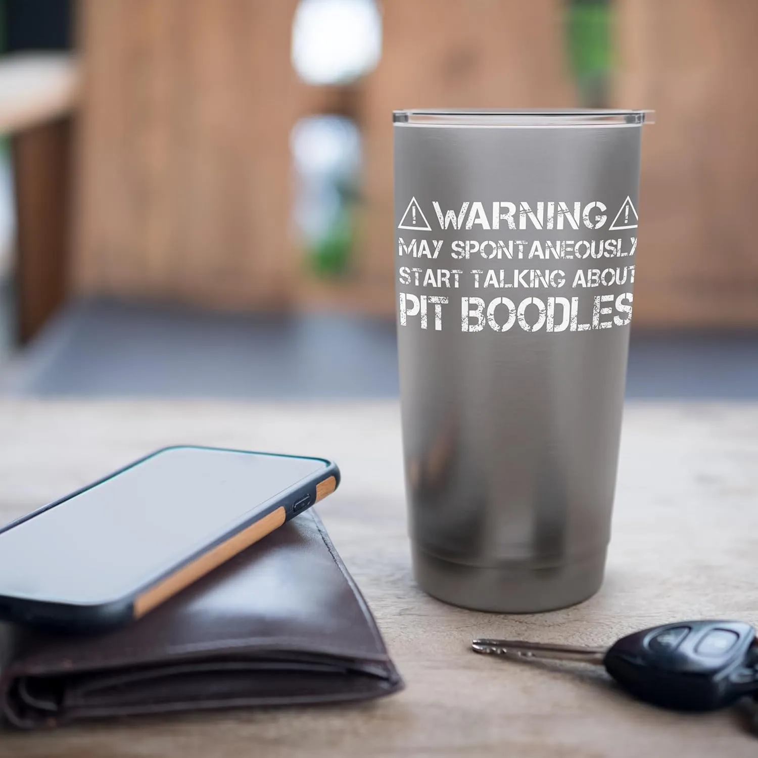 Pitbull Poodles Warning May Start Talking About Pit Boodles Stainless Steel Insulated Tumbler