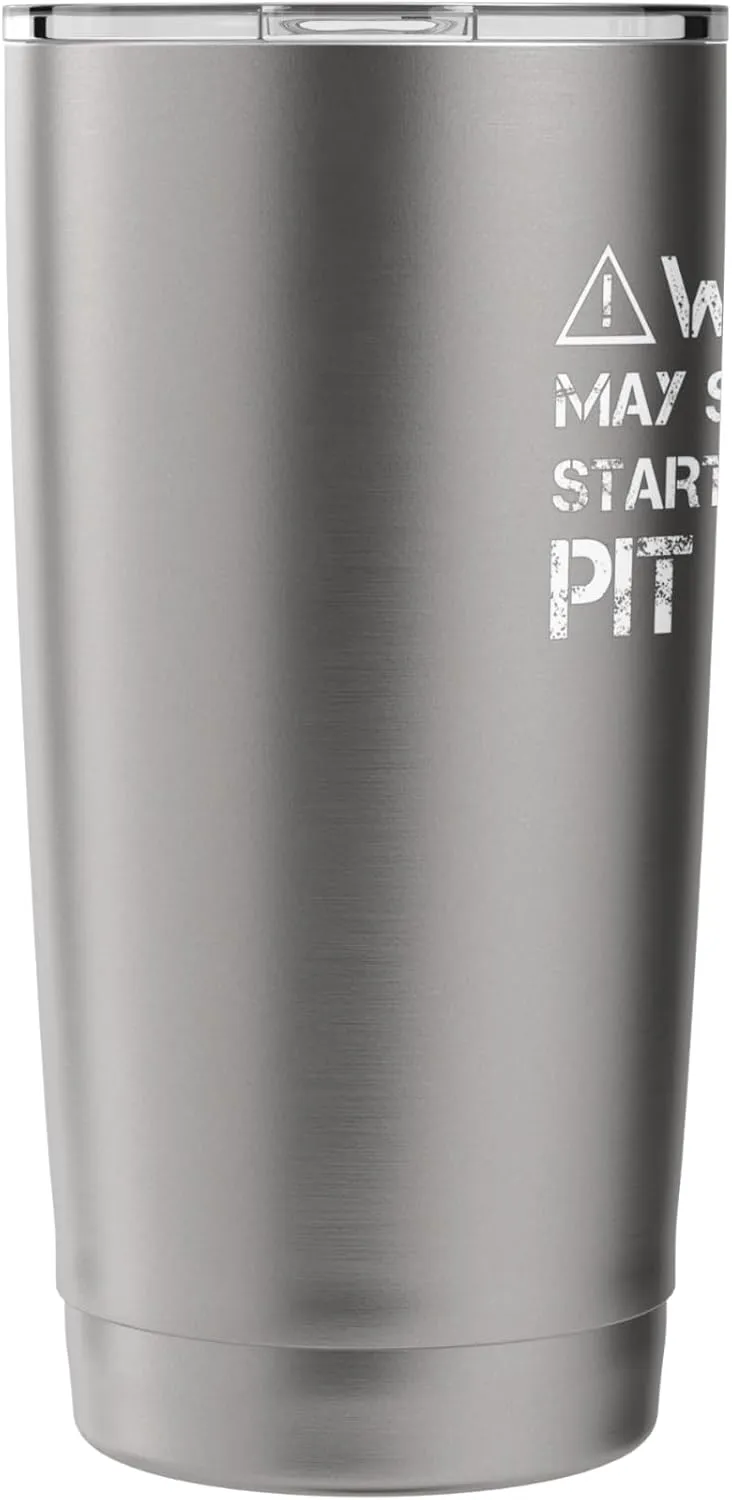 Pitbull Poodles Warning May Start Talking About Pit Boodles Stainless Steel Insulated Tumbler