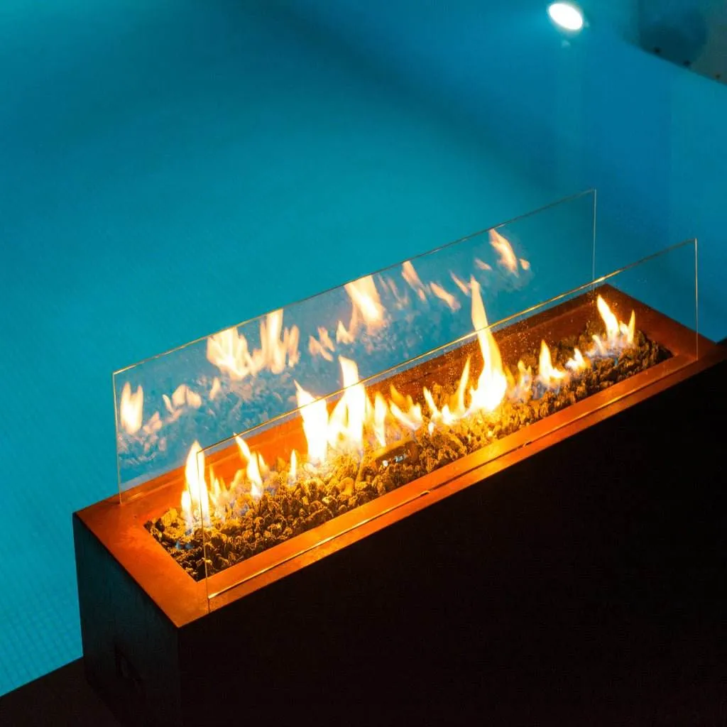 Planika Galio Corten Automatic Outdoor Gas Fire Pit- Custom Size