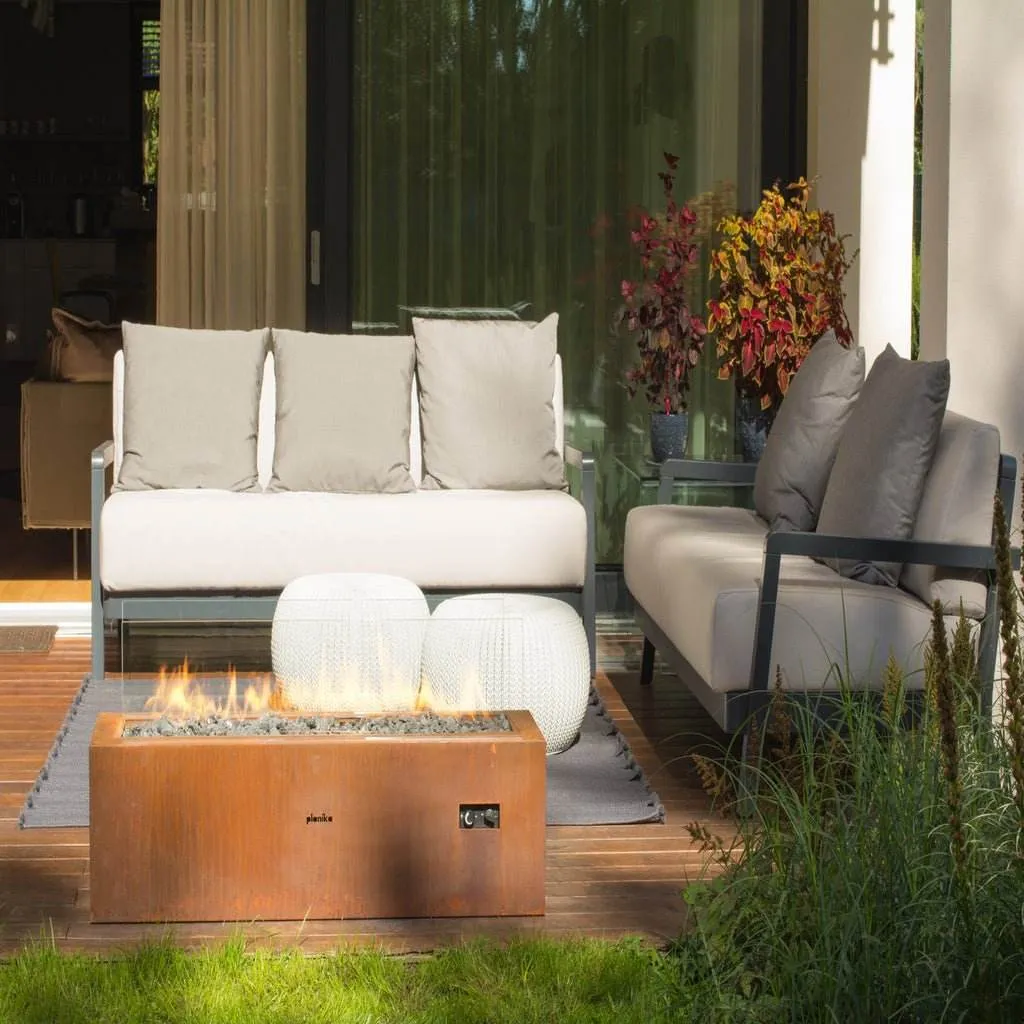 Planika Galio Corten Automatic Outdoor Gas Fire Pit- Custom Size